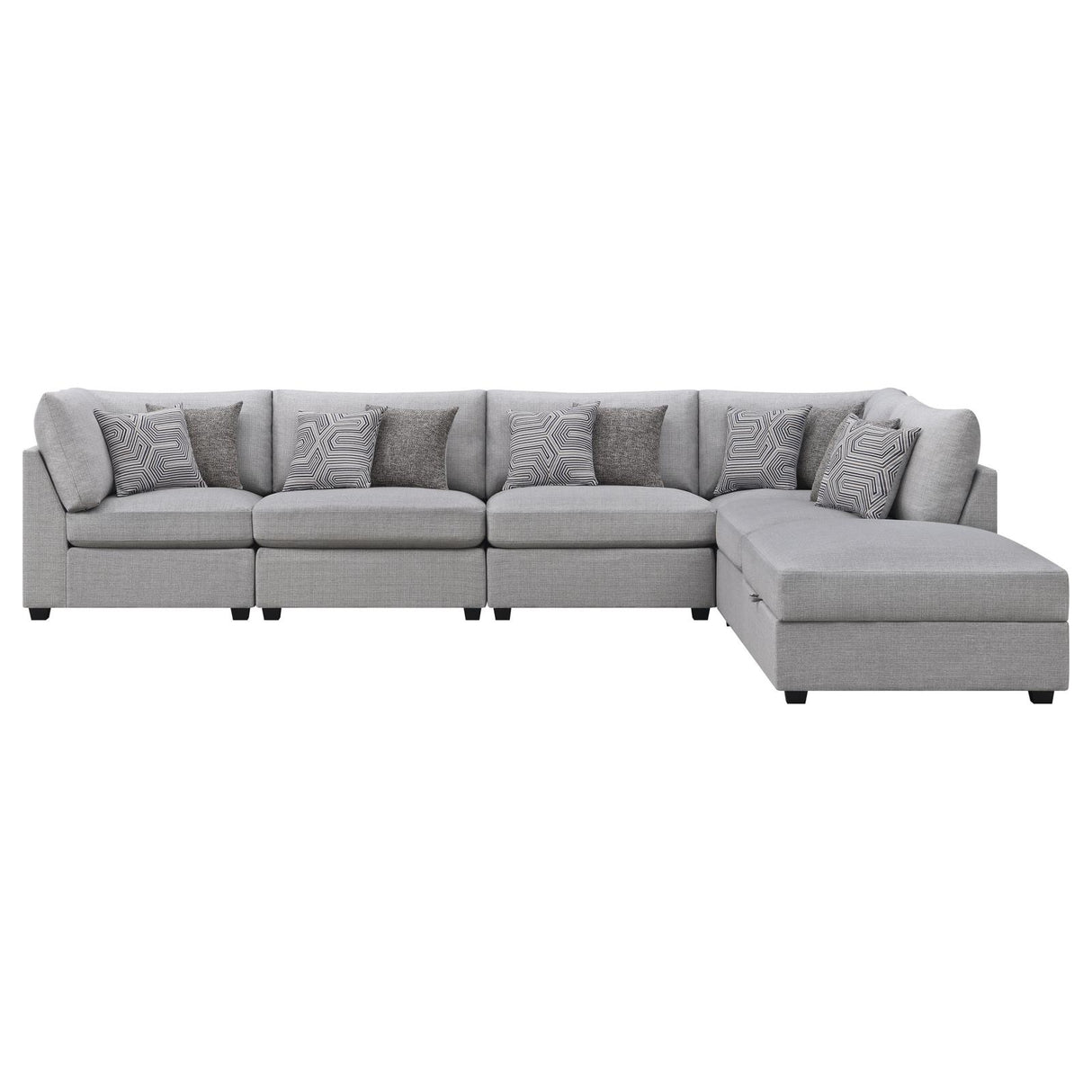 Cambria Gray Upholstered 6-Piece Modular Sectional from Coaster - Luna Furniture
