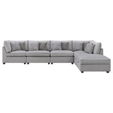Cambria Gray Upholstered 6-Piece Modular Sectional from Coaster - Luna Furniture