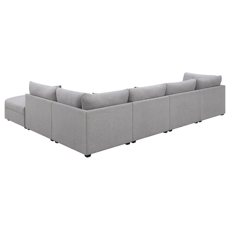 Cambria Gray Upholstered 6-Piece Modular Sectional from Coaster - Luna Furniture