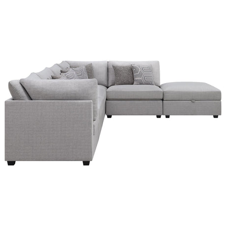 Cambria Gray Upholstered 6-Piece Modular Sectional from Coaster - Luna Furniture