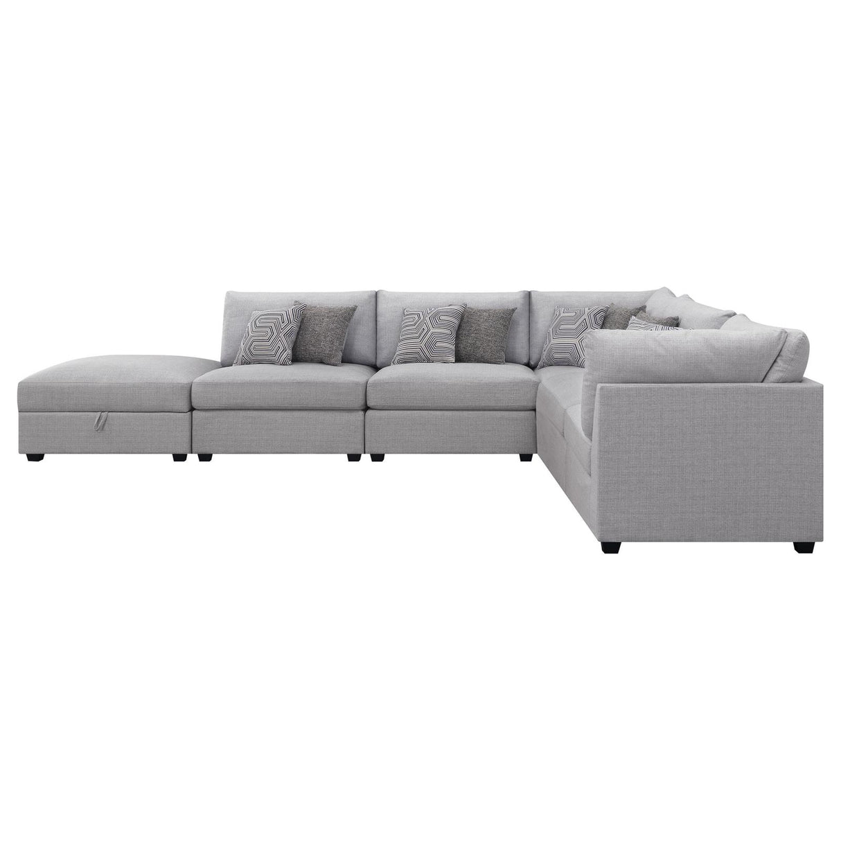 Cambria Gray Upholstered 6-Piece Modular Sectional from Coaster - Luna Furniture