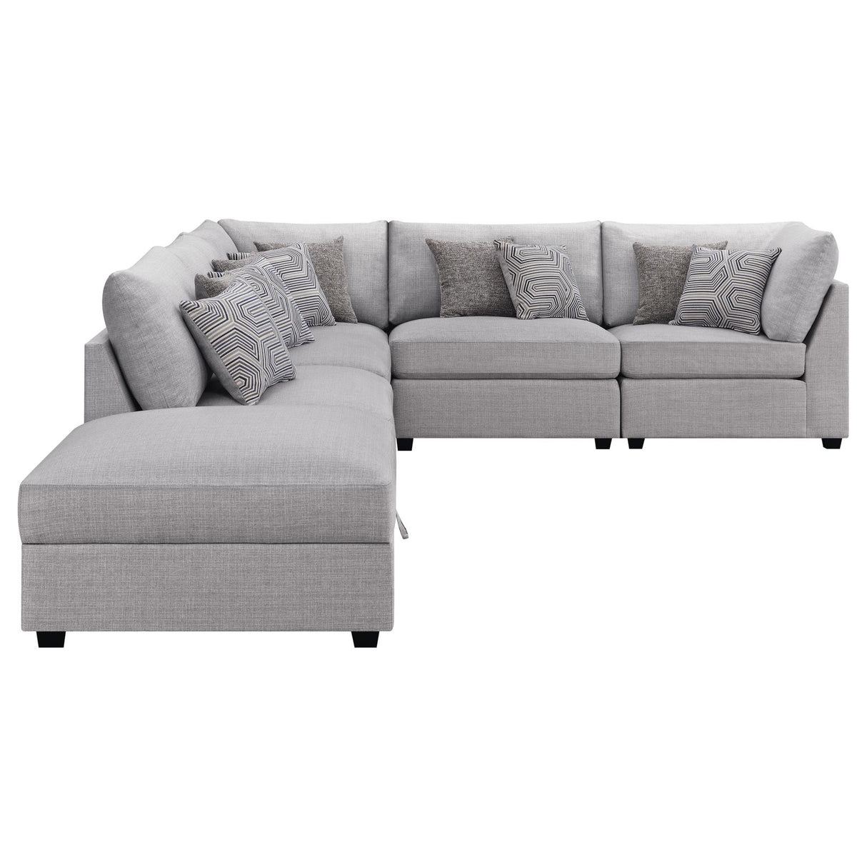 Cambria Gray Upholstered 6-Piece Modular Sectional from Coaster - Luna Furniture