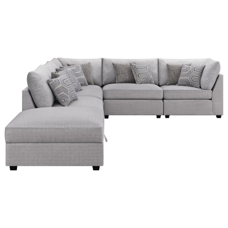 Cambria Gray Upholstered 6-Piece Modular Sectional from Coaster - Luna Furniture