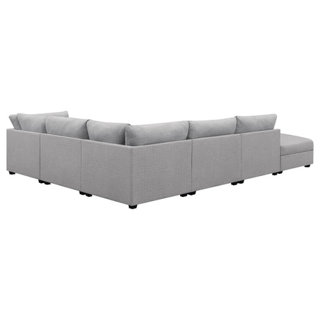 Cambria Gray Upholstered 6-Piece Modular Sectional from Coaster - Luna Furniture