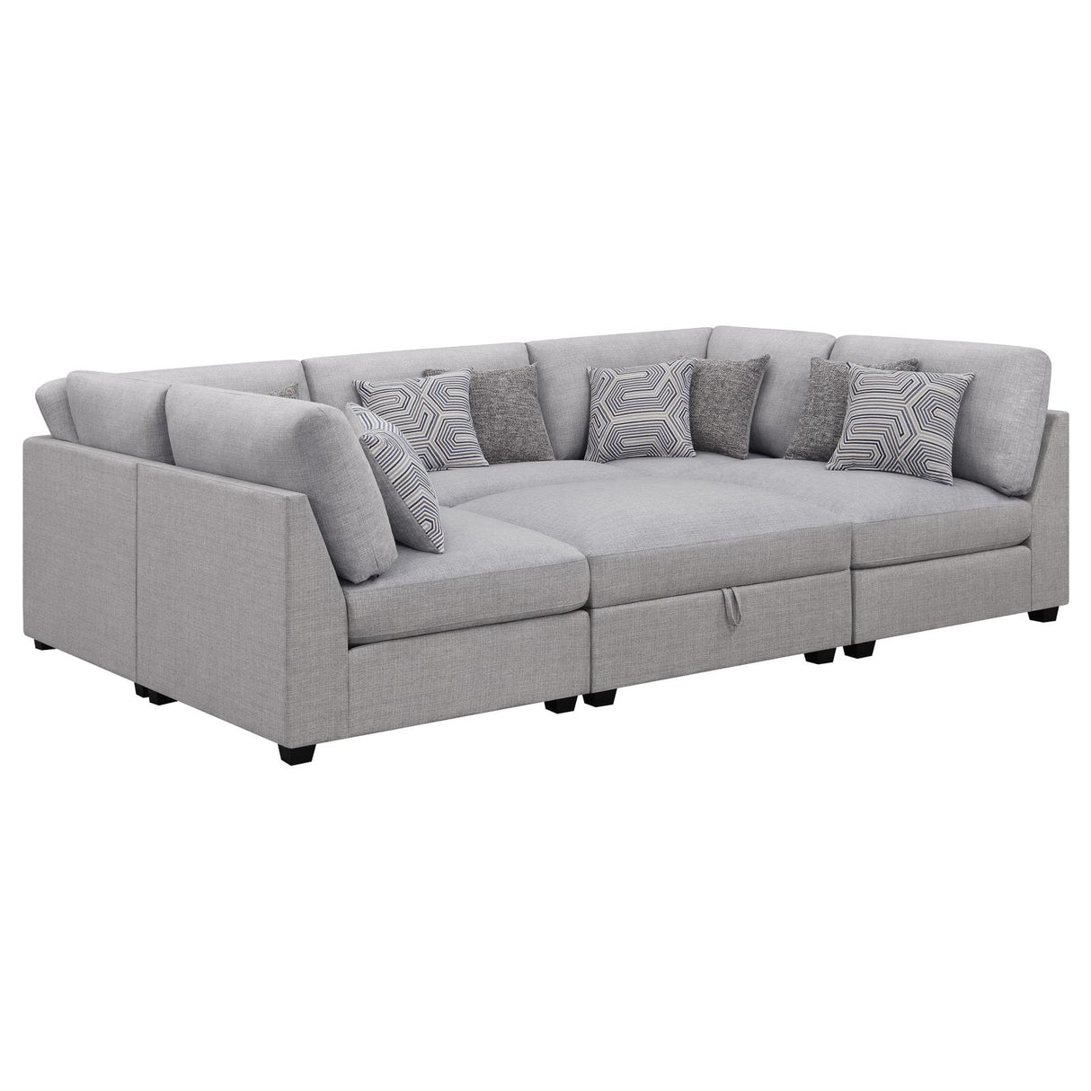 Cambria Gray Upholstered 6-Piece Modular Sectional from Coaster - Luna Furniture