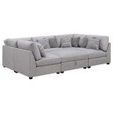 Cambria Gray Upholstered 6-Piece Modular Sectional from Coaster - Luna Furniture