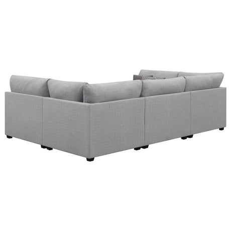 Cambria Gray Upholstered 6-Piece Modular Sectional from Coaster - Luna Furniture