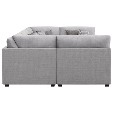 Cambria Gray Upholstered 6-Piece Modular Sectional from Coaster - Luna Furniture