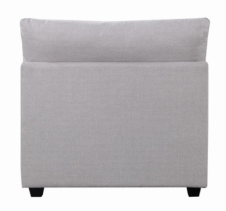 Cambria Gray Upholstered Armless Chair from Coaster - Luna Furniture