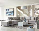 Cambria Gray Upholstered Armless Chair from Coaster - Luna Furniture