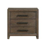 Cambridge Dark Walnut 4-Piece Bedroom Set (Queen Bed, Nightstand, Dresser, Mirror) from Homelegance - Luna Furniture