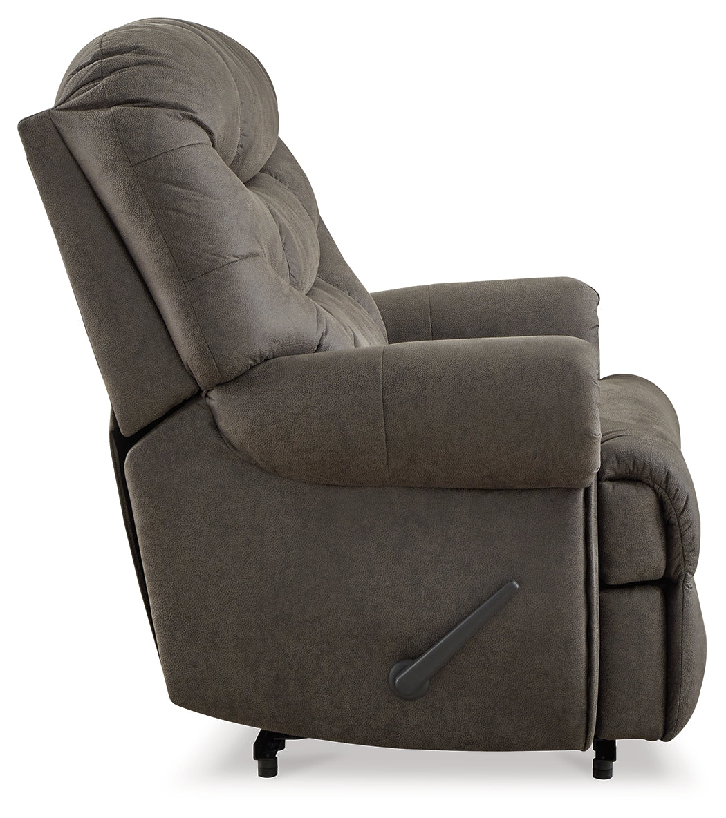 Camera Time Gunmetal Recliner - Luna Furniture