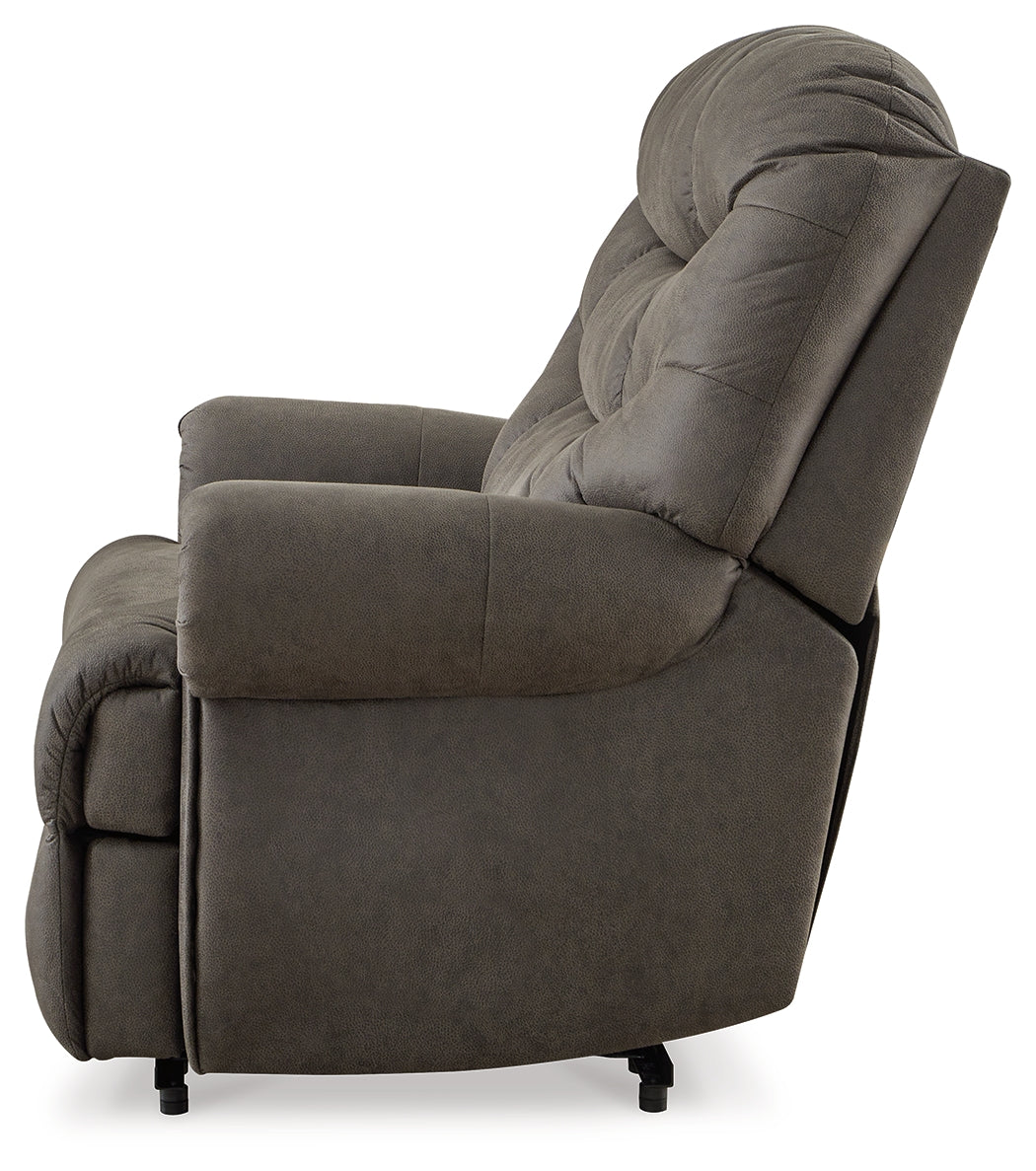 Ashley Camera Time Gunmetal Recliner - Luna Furniture