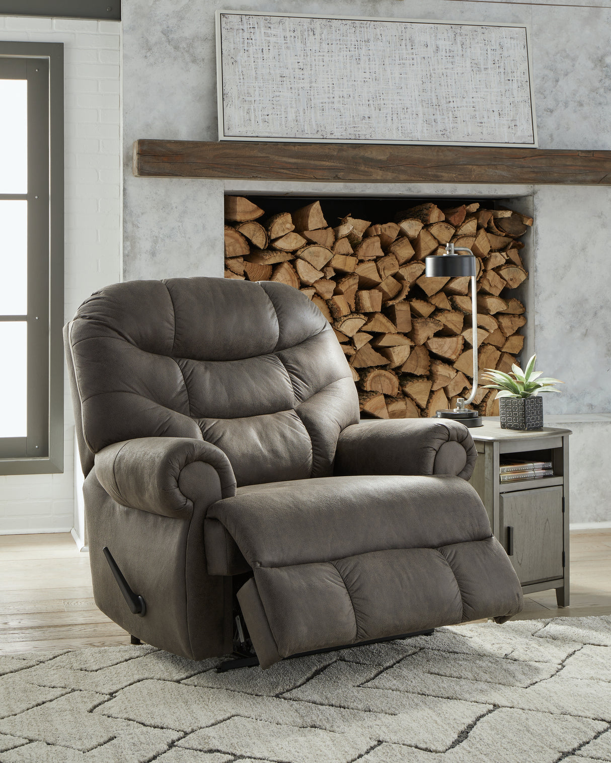 Camera Time Gunmetal Recliner from Ashley - Luna Furniture