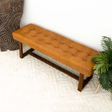 Cameron Tan Leather Bench from Midinmod - Luna Furniture