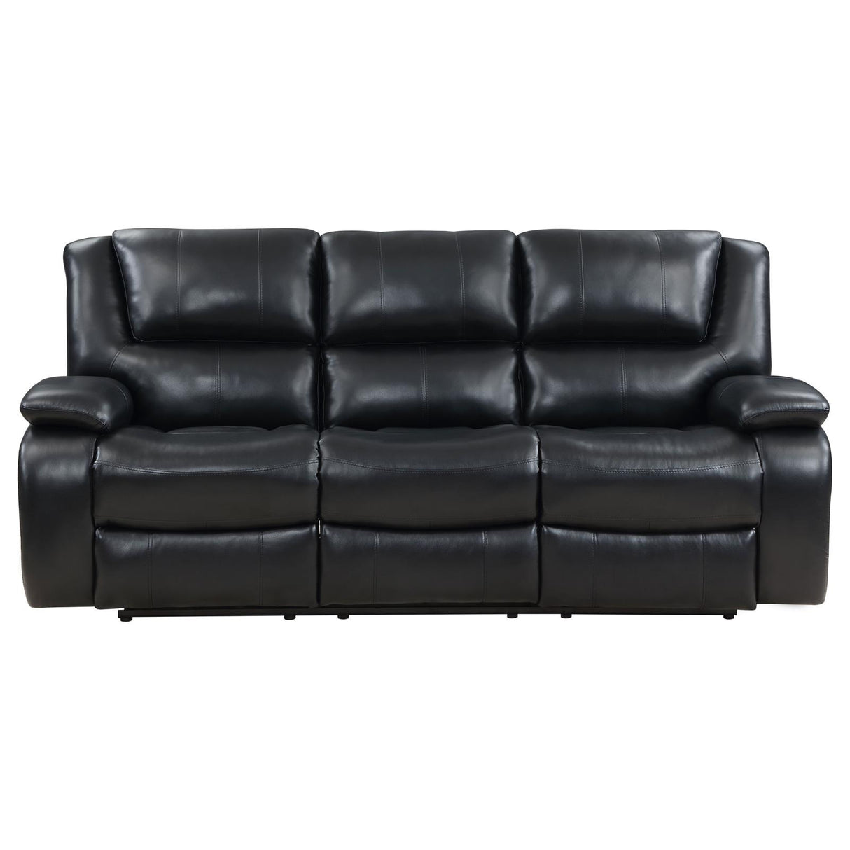 Camila Black 2-Piece Upholstered Motion Reclining Sofa Set from Coaster - Luna Furniture