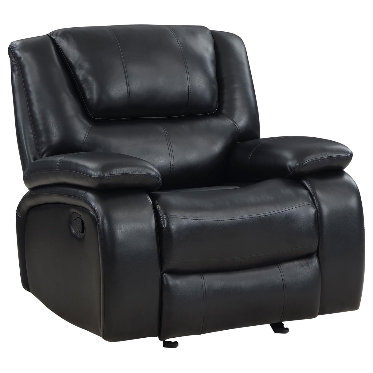Camila Black Upholstered Glider Recliner Chair from Coaster - Luna Furniture