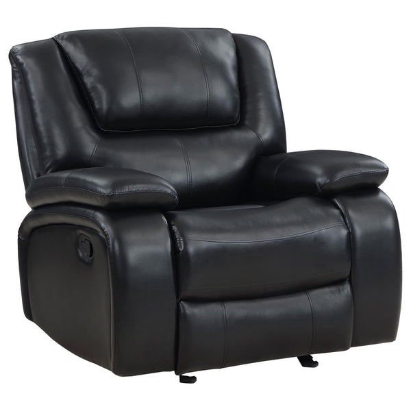 Camila Black Upholstered Glider Recliner Chair