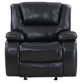 Camila Black Upholstered Glider Recliner Chair from Coaster - Luna Furniture
