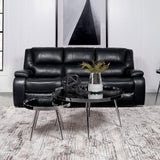 Camila Black Upholstered Motion Reclining Sofa from Coaster - Luna Furniture
