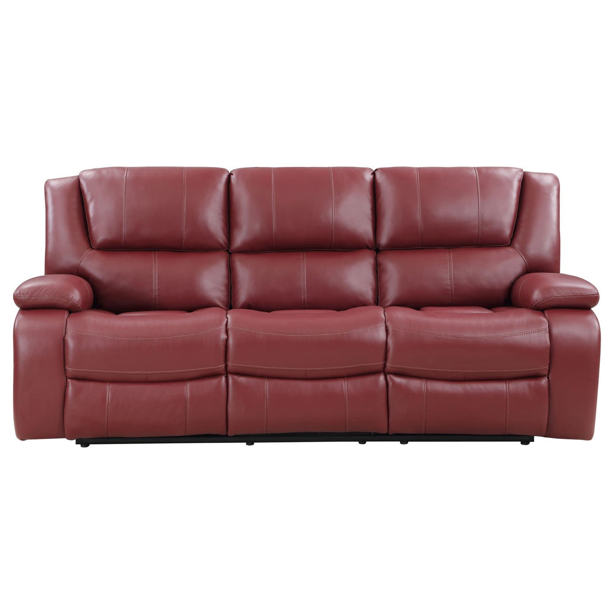 Camila Red Faux Leather Reclining Living Room Set from Coaster - Luna Furniture