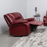 Camila Red Faux Leather Glider Recliner Chair from Coaster - Luna Furniture