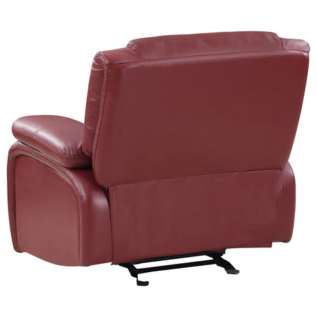 Camila Red Faux Leather 3-Piece Reclining Sofa Set from Coaster - Luna Furniture