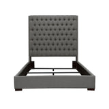 Camille Gray Queen Button Tufted Bed from Coaster - Luna Furniture