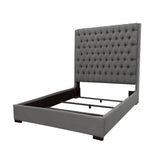 Camille Gray Queen Button Tufted Bed from Coaster - Luna Furniture