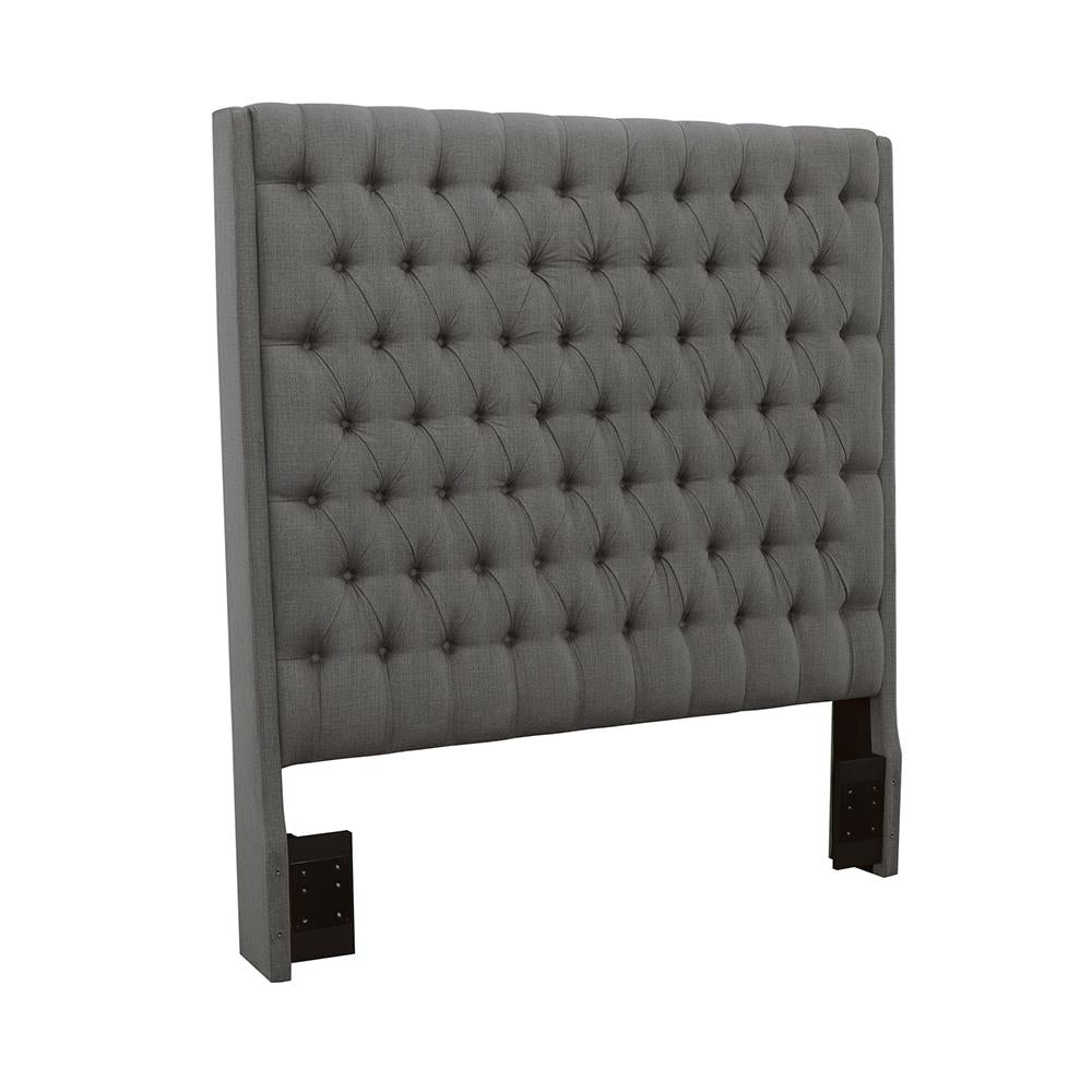 Camille Gray Queen Button Tufted Bed from Coaster - Luna Furniture