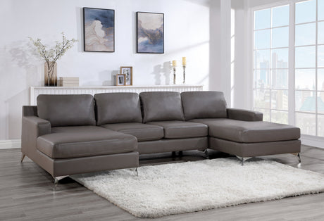 Candace Bronze Double Chaise Sectional from Happy Homes - Luna Furniture