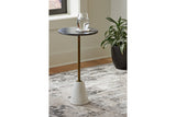 Caramont Black/White/Gold Finish Accent Table from Ashley - Luna Furniture