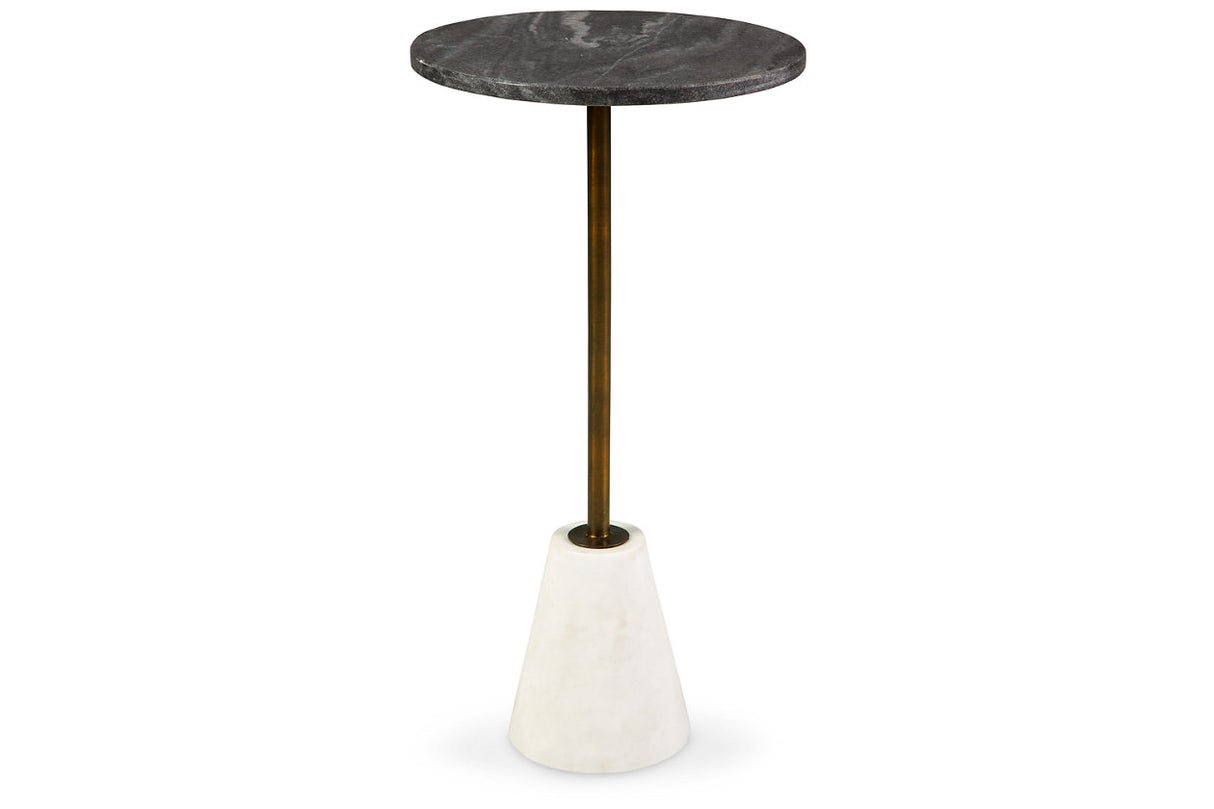 Caramont Black/White/Gold Finish Accent Table from Ashley - Luna Furniture