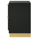 Caraway Black 2-Drawer Nightstand from Coaster - Luna Furniture