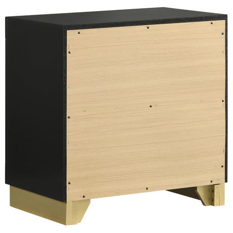 Caraway Black 2-Drawer Nightstand from Coaster - Luna Furniture