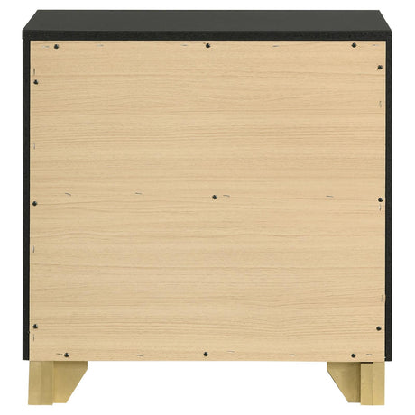 Caraway Black 2-Drawer Nightstand from Coaster - Luna Furniture