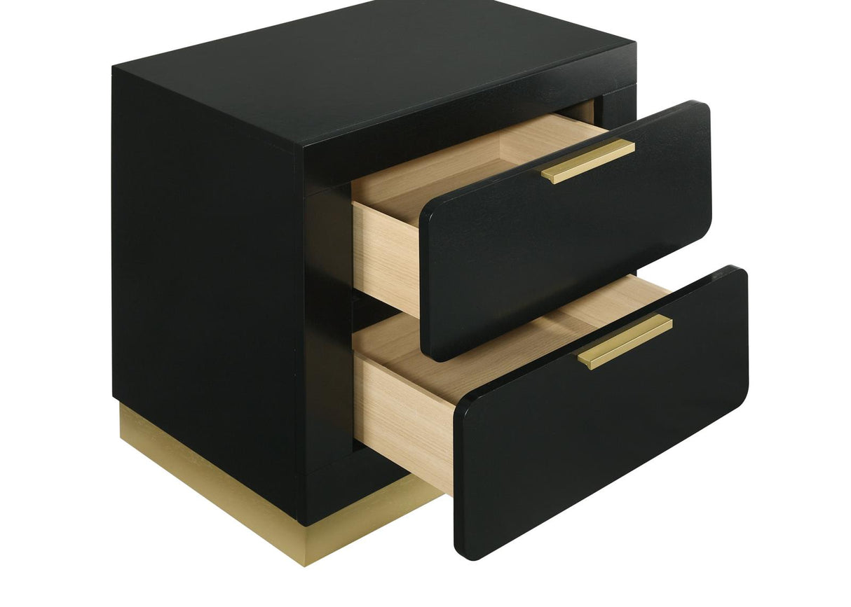 Caraway Black and Gray Bedroom Set with LED Headboard from Coaster - Luna Furniture