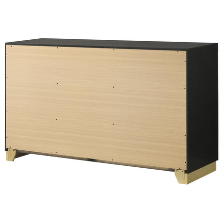 Caraway Black 6-Drawer Bedroom Dresser from Coaster - Luna Furniture