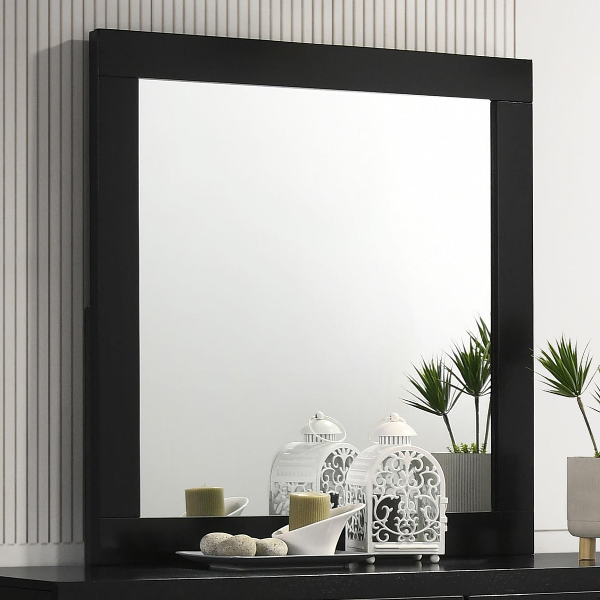 Caraway Black Dresser Mirror (Mirror Only) from Coaster - Luna Furniture