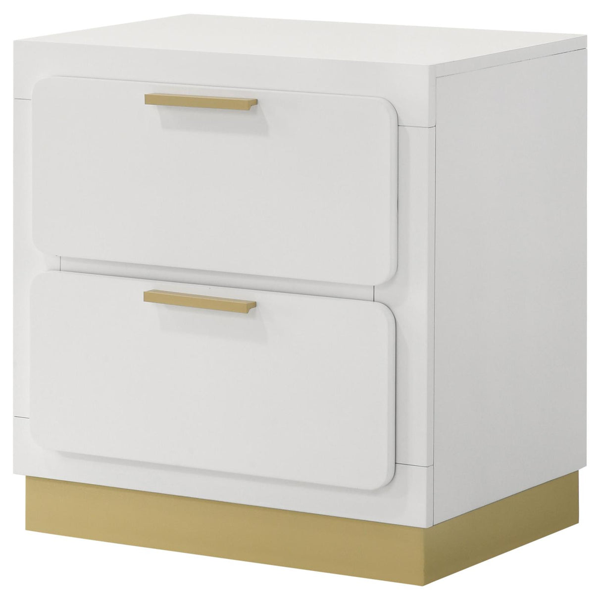 Caraway White 2-Drawer Nightstand from Coaster - Luna Furniture