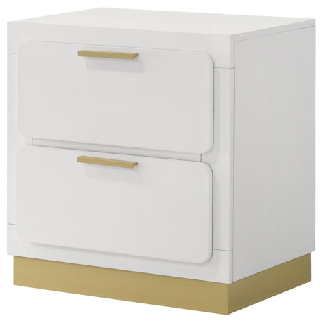 Caraway White 2-Drawer Nightstand from Coaster - Luna Furniture
