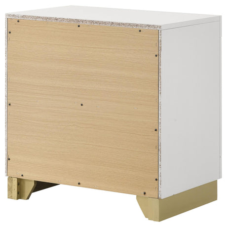 Caraway White 2-Drawer Nightstand from Coaster - Luna Furniture
