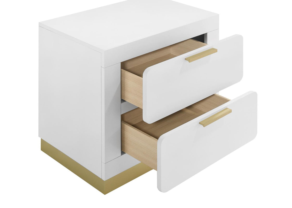 Caraway White 2-Drawer Nightstand from Coaster - Luna Furniture