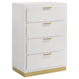 Caraway White 4-Drawer Bedroom Chest from Coaster - Luna Furniture