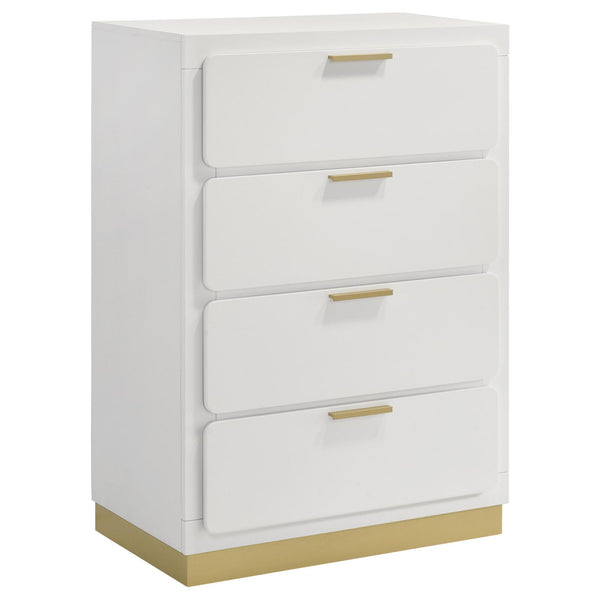 Caraway White 4-Drawer Bedroom Chest