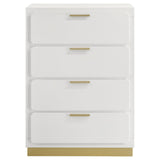 Caraway White 4-Drawer Bedroom Chest from Coaster - Luna Furniture