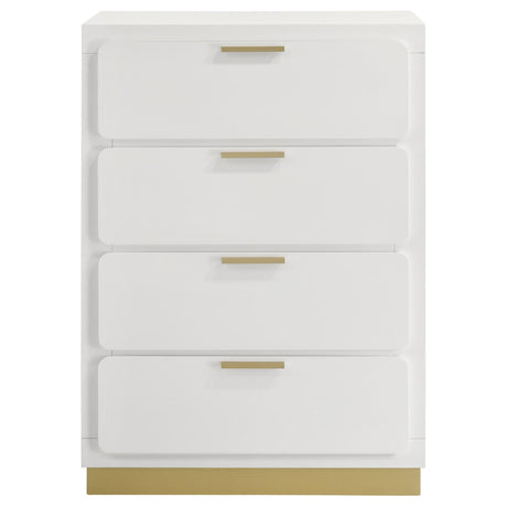 Caraway White 4-Drawer Bedroom Chest from Coaster - Luna Furniture
