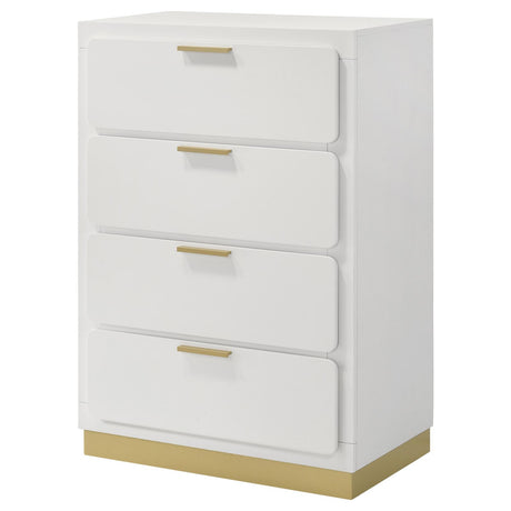 Caraway White 4-Drawer Bedroom Chest from Coaster - Luna Furniture