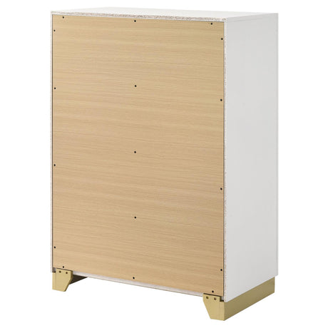 Caraway White 4-Drawer Bedroom Chest from Coaster - Luna Furniture