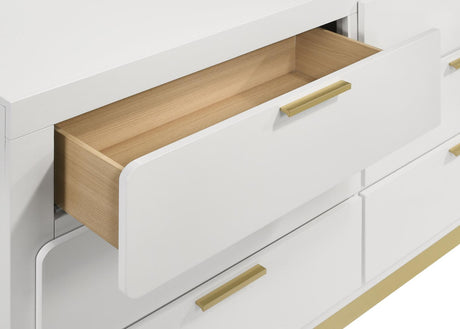 Caraway White 6-Drawer Bedroom Dresser from Coaster - Luna Furniture